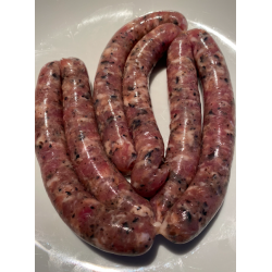 Salsitxes de porc amb tòfona negra