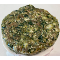Hamburguesa de porc amb espinacs